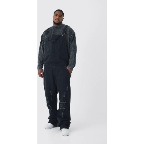 Grande taille - Salopette droite en jean - 38 - Boohooman - Modalova