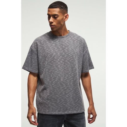 T-shirt oversize en maille texturée - S - Boohooman - Modalova