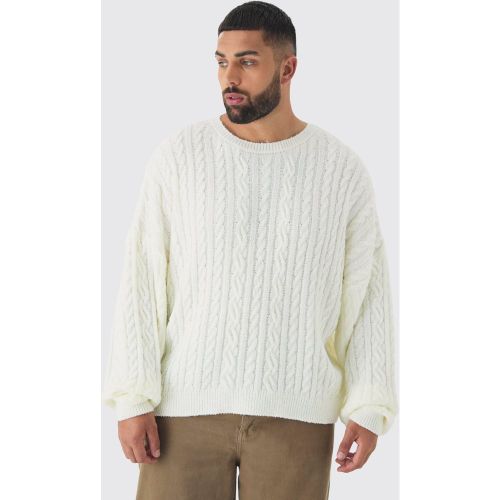 Grande taille - Pull oversize en maille torsadée - XXXL - Boohooman - Modalova