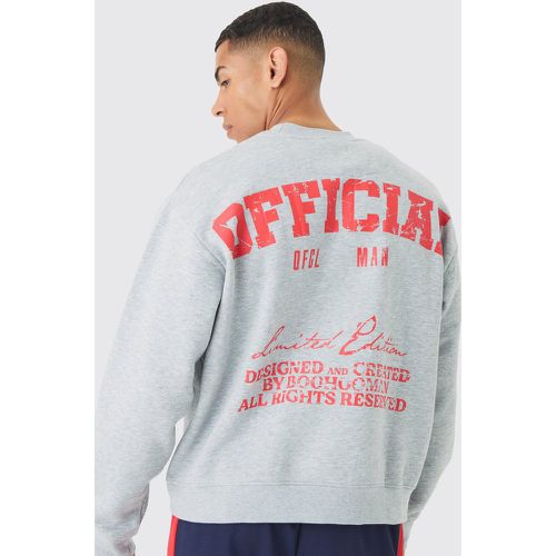 Sweat oversize imprimé - Offcl homme - S - Boohooman - Modalova