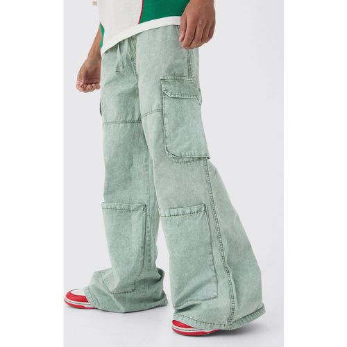 Pantalon cargo baggy délavé - 28 - Boohooman - Modalova