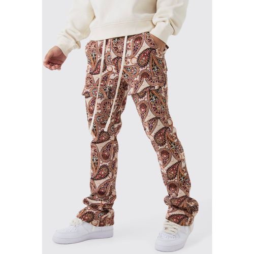 Pantalon cargo imprimé tapisserie - 28 - Boohooman - Modalova