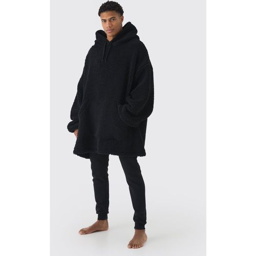 Sweat à capuche oversize en polaire - S - Boohooman - Modalova