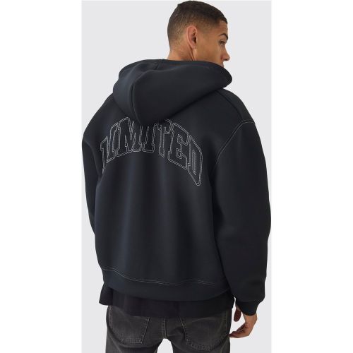 Sweat à capuche oversize zippé à coutures contrastantes homme - M - Boohooman - Modalova