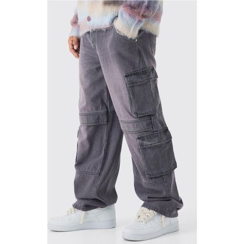 Jean large en denim cargo - 28R - Boohooman - Modalova