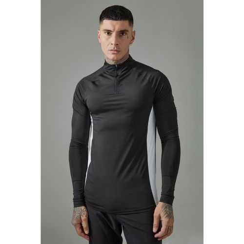 Tall - Top à col zippé - MAN Active homme - S - Boohooman - Modalova