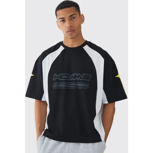 T-shirt oversize à empiècements étoiles - M - Boohooman - Modalova