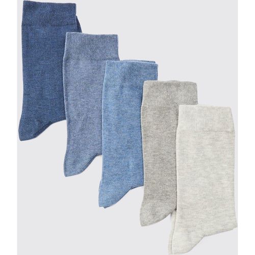 Lot de 5 paires de chaussettes unies - ONE SIZE - Boohooman - Modalova