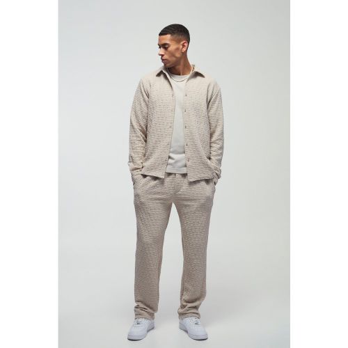 Ensemble texturé avec chemise et pantalon - S - Boohooman - Modalova