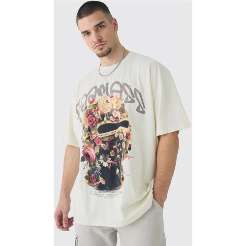 Tall - T-shirt oversize imprimé fleuri - S - Boohooman - Modalova