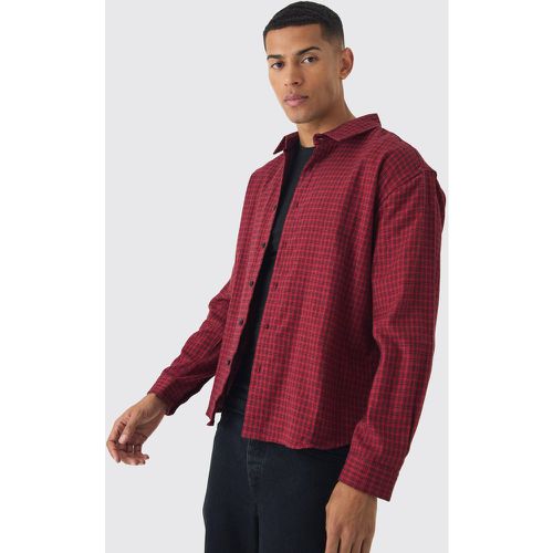 Chemise oversize à carreaux et manches longues - S - Boohooman - Modalova