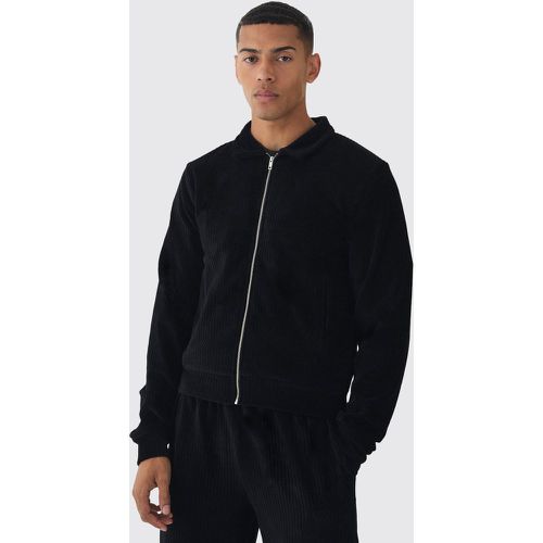 Top de survêtement plissé en velours homme - S - Boohooman - Modalova