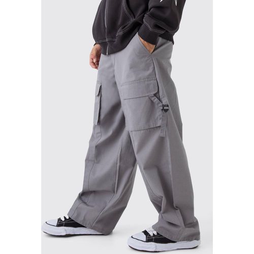 Pantalon cargo baggy à boucles - 28 - Boohooman - Modalova