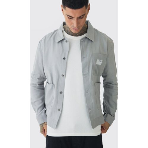 Tall - Surchemise en twill à poches - S - Boohooman - Modalova