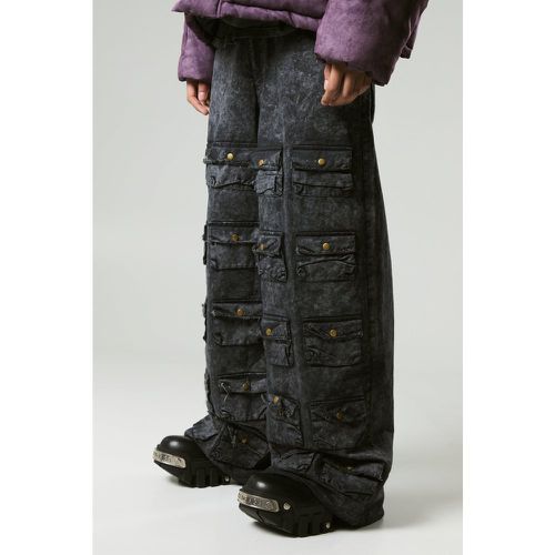 Pantalon cargo baggy délavé - S - Boohooman - Modalova