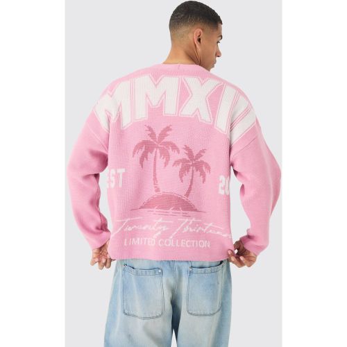Cardigan oversize à imprimé palmier - M - Boohooman - Modalova