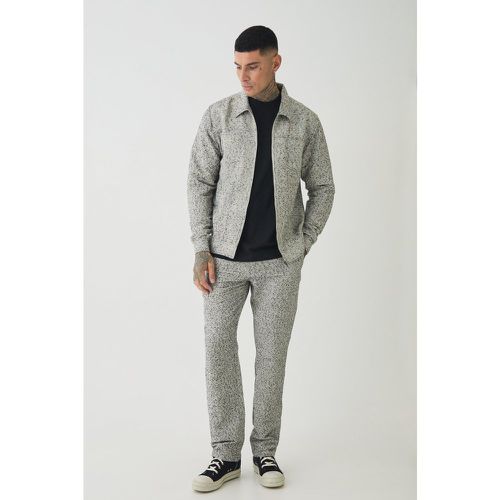 Tall - Ensemble texturé avec veste Harrington - L - Boohooman - Modalova