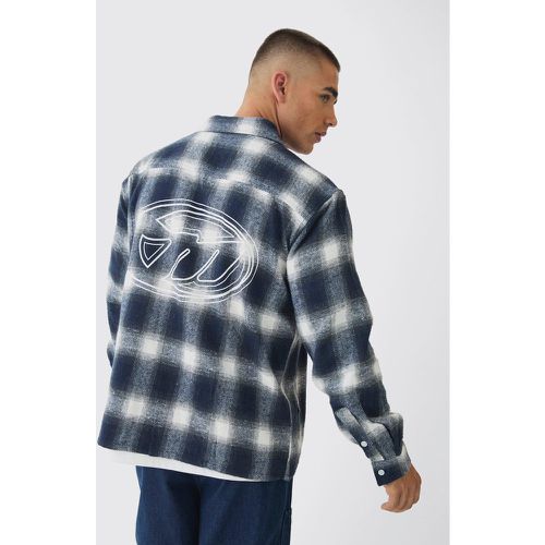 Chemise oversize à carreaux et manches longues - S - Boohooman - Modalova