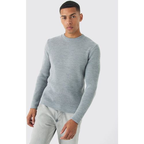 Pull droit en maille côtelée - S - Boohooman - Modalova