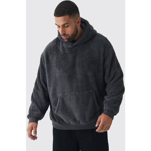 Grande taille - Sweat à capuche oversize en polaire homme - XXXL - Boohooman - Modalova