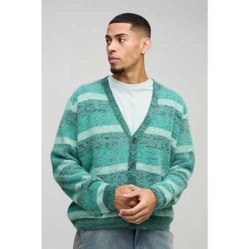 Cardigan oversize en maille brossée - S - Boohooman - Modalova