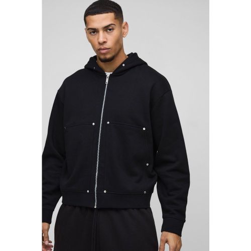 Sweat à capuche oversize style charpentier homme - S - Boohooman - Modalova