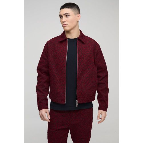 Veste Harrington oversize à imprimé léopard - S - Boohooman - Modalova