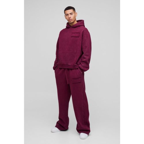 Survêtement oversize délavé à sweat avec capuche - S - Boohooman - Modalova