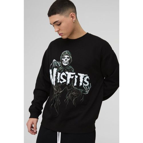 Sweat oversize imprimé à imprimé Misfits - S - Boohooman - Modalova