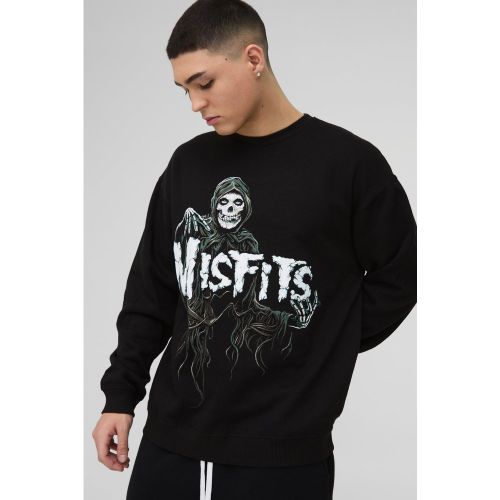 Sweat oversize imprimé à imprimé Misfits - XS - Boohooman - Modalova