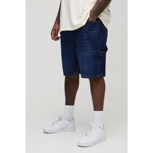 Grande taille - Short en jean charpentier - 38 - Boohooman - Modalova