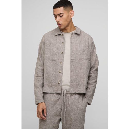 Veste Harrington à poches cargo homme - S - Boohooman - Modalova