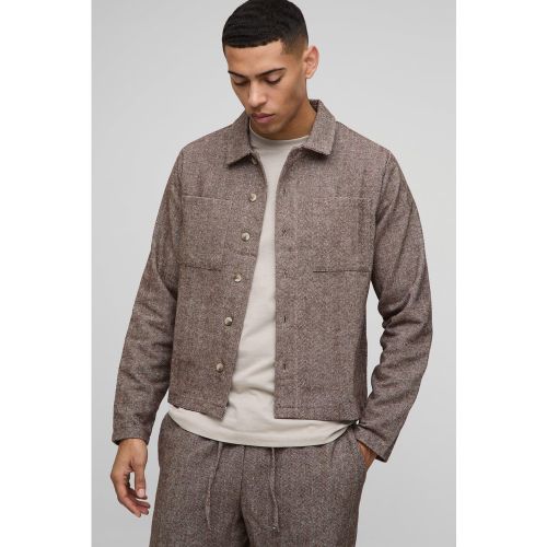 Veste Harrington à poches cargo homme - S - Boohooman - Modalova