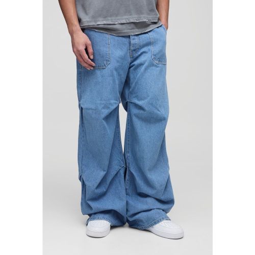 Tall - Jean baggy froncé - 30 - Boohooman - Modalova