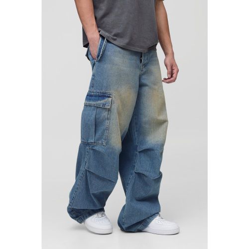 Tall - Jean cargo baggy homme - 30 - Boohooman - Modalova