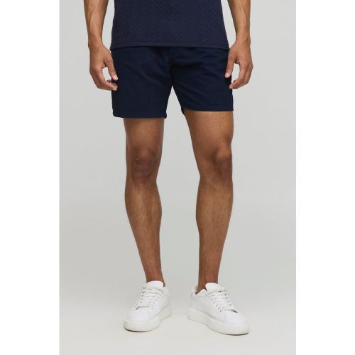 Short chino large en marine - 28 - Boohooman - Modalova