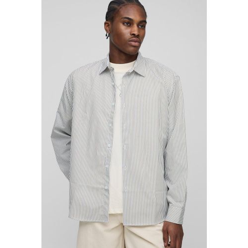 Chemise oversize à rayures et manches longues - S - Boohooman - Modalova