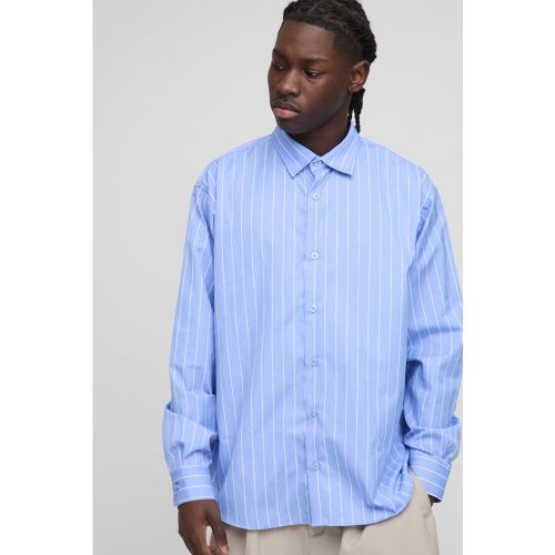 Chemise oversize à rayures et manches longues - S - Boohooman - Modalova