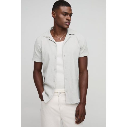 Chemise slim en tissu crêpe - S - Boohooman - Modalova
