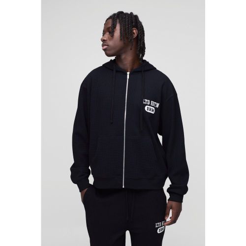 Sweat à capuche oversize zippé imprimé homme - S - Boohooman - Modalova