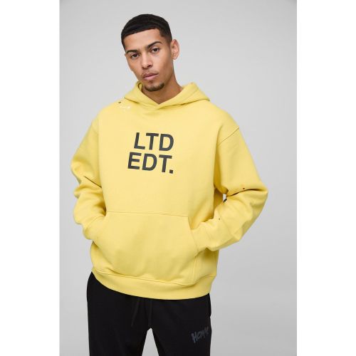 Sweat à capuche oversize à imprimé taches de peinture - S - Boohooman - Modalova