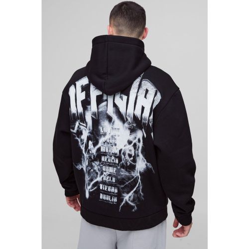 Sweat à capuche oversize à imprimé graffiti - S - Boohooman - Modalova