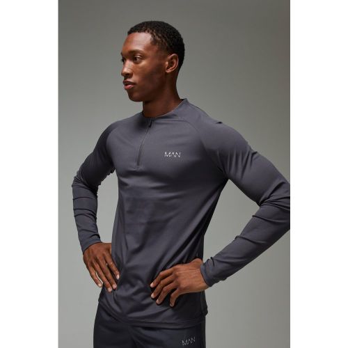 Col ras-du-cou à col zippé - MAN Active homme - S - Boohooman - Modalova