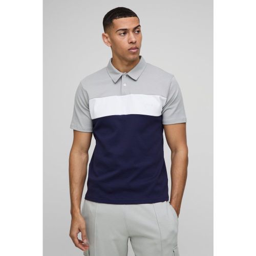 Polo cintré color block - MAN - S - Boohooman - Modalova