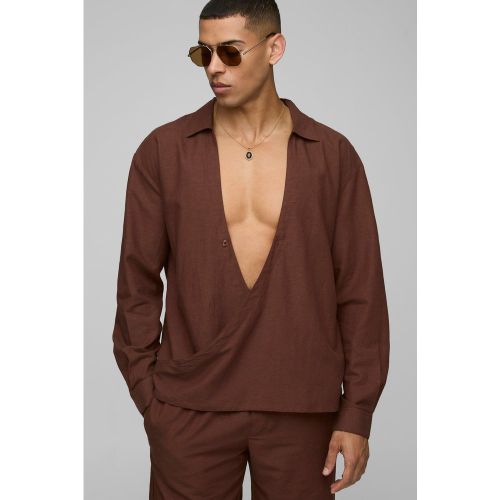 Chemise oversize à manches longues - S - Boohooman - Modalova