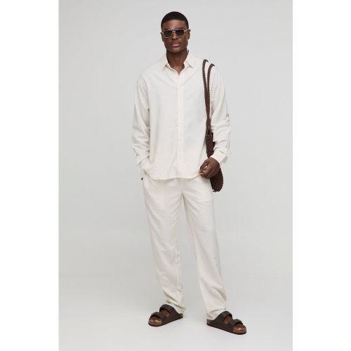 Ensemble oversize avec chemise et pantalon large - S - Boohooman - Modalova