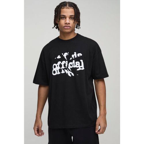 T-shirt oversize à imprimé graffiti - S - Boohooman - Modalova