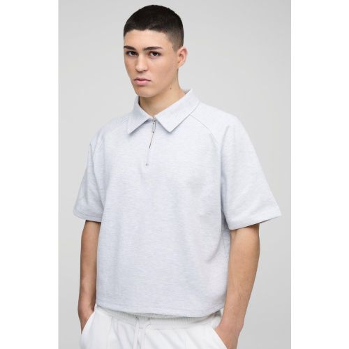 Polo zippé à manches raglan - S - Boohooman - Modalova