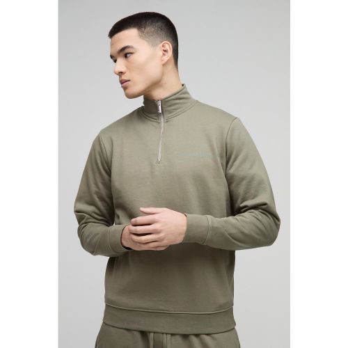 Sweat oversize zippé à col cheminée - S - Boohooman - Modalova