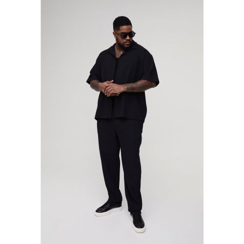 Grande taille - Ensemble avec chemise plissée et pantalon - XXXL - Boohooman - Modalova